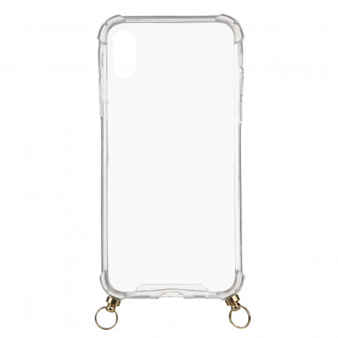 Transparent Cord Silicone Case for iPhone XS Max