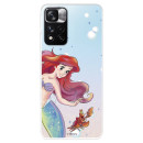 Case for Xiaomi Redmi Note 11S 5G Official Disney Ariel and Sebastian Bubbles - The Little Mermaid