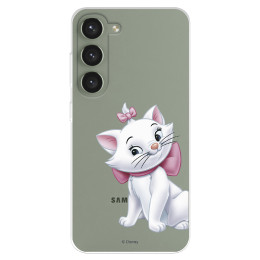 Funda para Samsung Galaxy S23+ Oficial de Disney Marie Silueta - Los Aristogatos