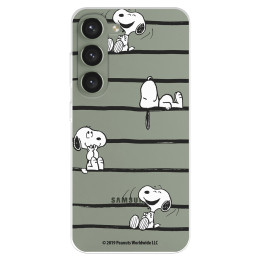 Funda para Samsung Galaxy S23+ Oficial de Peanuts Snoopy rayas - Snoopy