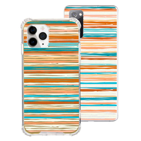 Patterned Drawing Case - Warm Stripes