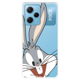 Funda para Xiaomi Poco X5 Pro 5G Oficial de Warner Bros Bugs Bunny Silueta Transparente - Looney Tunes