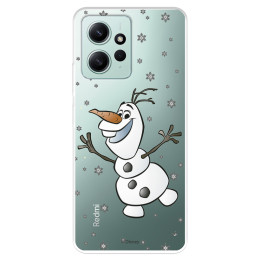 Funda para Xiaomi Redmi Note 12 4G Oficial de Disney Olaf Transparente - Frozen
