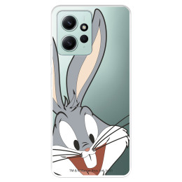 Funda para Xiaomi Redmi Note 12 4G Oficial de Warner Bros Bugs Bunny Silueta Transparente - Looney Tunes