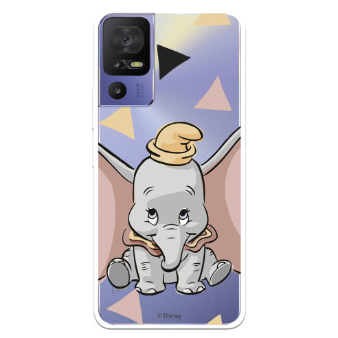 Funda para TCL 40 SE Oficial de Disney Dumbo Silueta Transparente - Dumbo