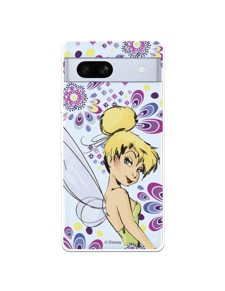 Funda para Xiaomi 13T Oficial de Disney Campanilla Flores - Peter Pan