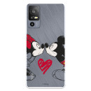 Funda para TCL 40R 5G Oficial de Disney Mickey y Minnie Beso - Clásicos Disney