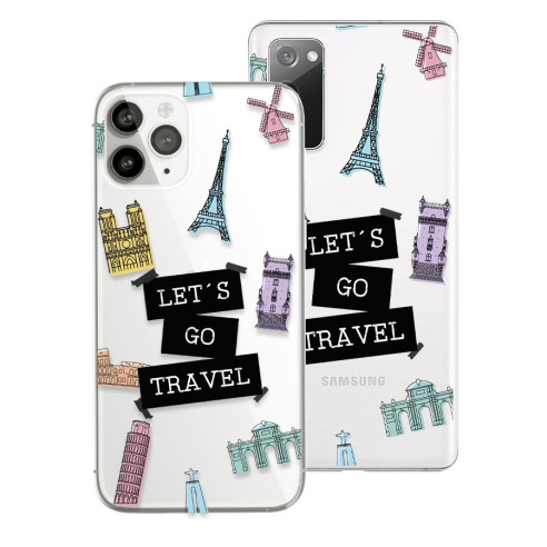 Patterned Drawing Case - Let's Go Travel