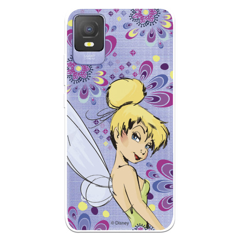 Funda para TCL 403 Oficial de Disney Campanilla Flores - Peter Pan