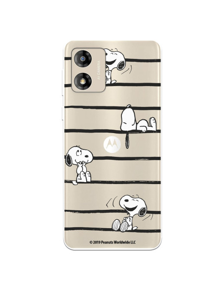 Case for Motorola Moto G84 5G Official Peanuts Snoopy Stripes - Snoopy