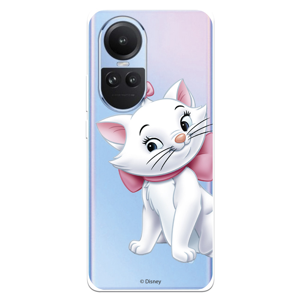 Funda For OPPO Reno10 Pro Case Cute Cartoon Cat Black Silicone