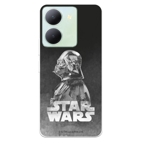 Funda para Vivo Y36 Oficial de Star Wars Darth Vader Fondo negro - Star Wars