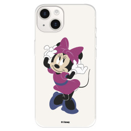 Funda para iPhone 15 Oficial de Disney Minnie Rosa - Clásicos Disney