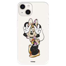Funda para iPhone 15 Plus Oficial de Disney Minnie Posando - Clásicos Disney