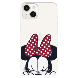 Funda para iPhone 15 Plus Oficial de Disney Minnie Cara - Clásicos Disney