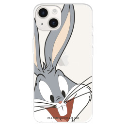 Funda para iPhone 15 Plus Oficial de Warner Bros Bugs Bunny Silueta Transparente - Looney Tunes