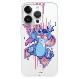 Funda para iPhone 15 Pro Oficial de Disney Stitch Graffiti - Lilo & Stitch