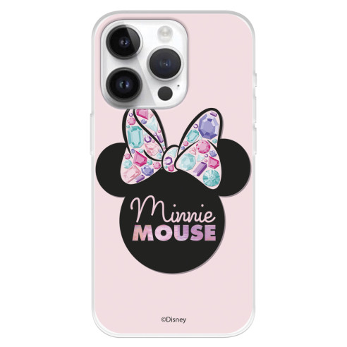 Funda para iPhone 15 Pro Oficial de Disney Minnie Pink Shadow - Clásicos Disney