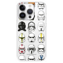 Funda para iPhone 15 Pro Oficial de Star Wars Patrón Cascos - Star Wars