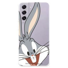 Funda para Samsung Galaxy S23 FE Oficial de Warner Bros Bugs Bunny Silueta Transparente - Looney Tunes