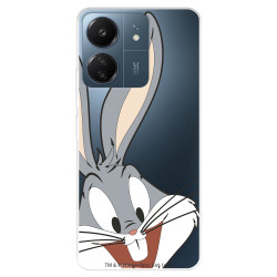 Funda para Xiaomi Redmi 13C Oficial de Warner Bros Bugs Bunny Silueta Transparente - Looney Tunes