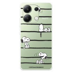 Funda para Xiaomi Redmi Note 13 4G Oficial de Peanuts Snoopy rayas - Snoopy
