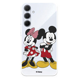 Funda para Samsung Galaxy A35 5G Oficial de Disney Mickey y Minnie Posando - Clásicos Disney