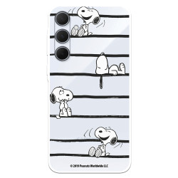 Funda para Samsung Galaxy A35 5G Oficial de Peanuts Snoopy rayas - Snoopy