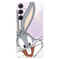 Funda para Samsung Galaxy A55 5G Oficial de Warner Bros Bugs Bunny Silueta Transparente - Looney Tunes