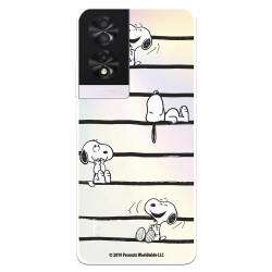 Funda para TCL 40 NXTPAPER Oficial de Peanuts Snoopy rayas - Snoopy