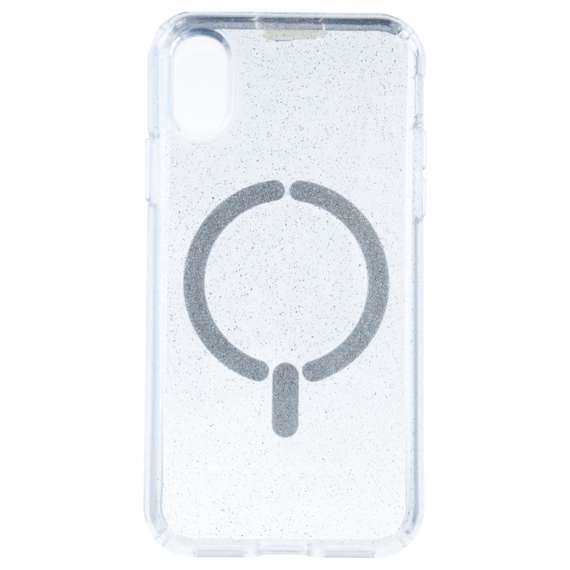 Funda Purpurina Compatible con MagSafe para iPhone X