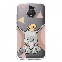 Carcasa Oficial Disney Dumbo silueta transparente para Moto G5 - Dumbo- La Casa de las Carcasas