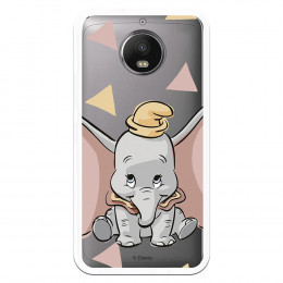 Carcasa Oficial Disney Dumbo silueta transparente para Motorola Moto G5s Plus - Dumbo- La Casa de las Carcasas