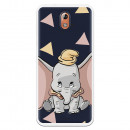 Carcasa Oficial Disney Dumbo silueta transparente para Nokia 3.1 - Dumbo- La Casa de las Carcasas