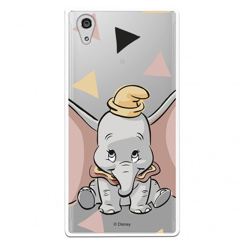 Carcasa Oficial Disney Dumbo silueta transparente para Sony Xperia XA1 Plus - Dumbo- La Casa de las Carcasas