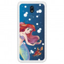 Carcasa Oficial Disney Sirenita y Sebastián Transparente para Lg K40 - La Sirenita- La Casa de las Carcasas