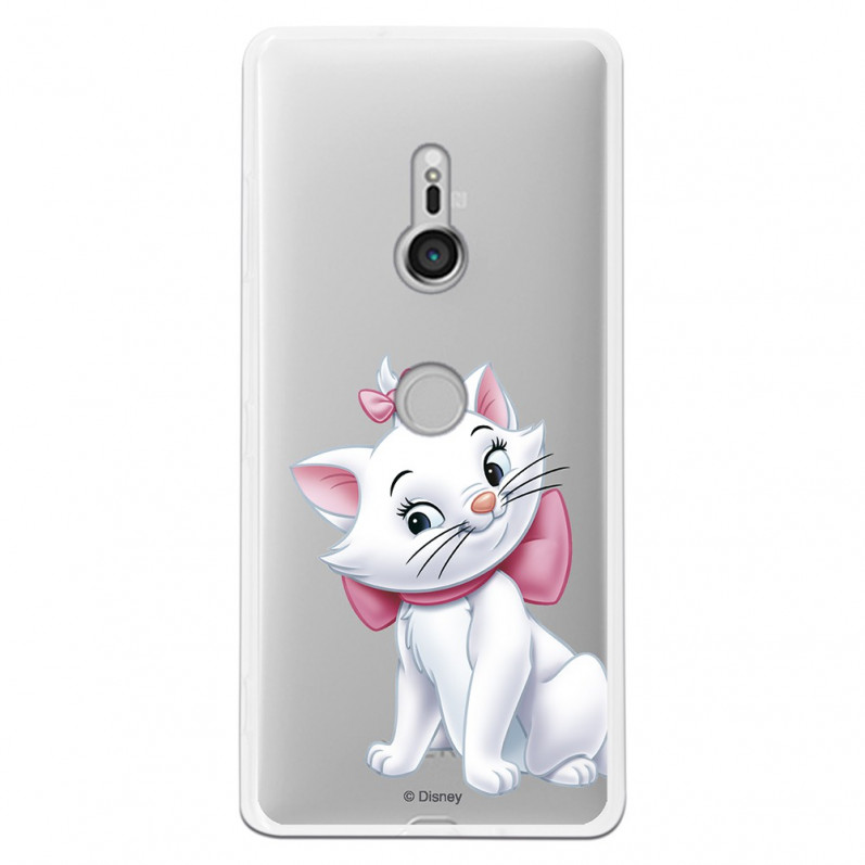 Official Disney Marie Silhouette Transparent Case for Sony Xperia XZ3 - The Aristocats