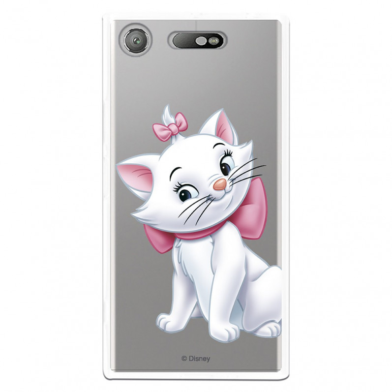 Official Disney Marie Silhouette Transparent Case for Sony Xperia XZ1 - The Aristocats