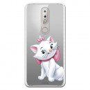 Official Disney Marie Silhouette Transparent Case for Nokia 7. 1 - The Aristocats