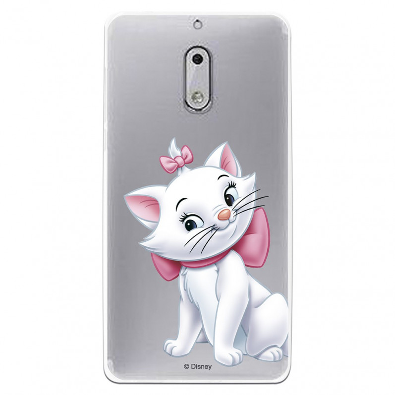 Official Disney Marie Silhouette Transparent Case for Nokia 6 - The Aristocats