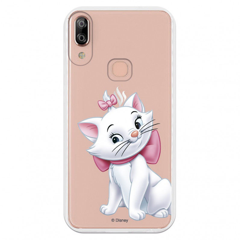 Official Disney Marie Silhouette Transparent Case for V Smart Active 1 Plus - The Aristocats