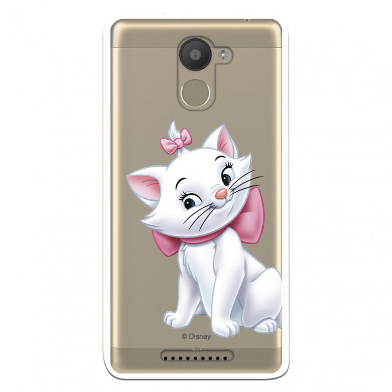 Official Disney Marie Silhouette Transparent Case for BQ Aquaris U Plus - The Aristocats