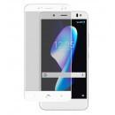 Complete White Tempered Glass for Bq Aquaris V Plus