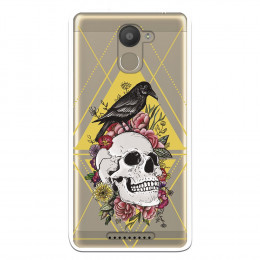 Carcasa Calavera Cuervo para Bq Aquaris U Plus- La Casa de las Carcasas