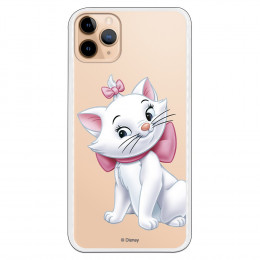 Funda para iPhone 11 Pro Max Oficial de Disney Marie Silueta - Los Aristogatos