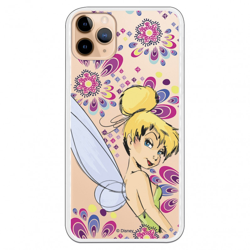 Funda para iPhone 11 Pro Max Oficial de Disney Campanilla Flores - Peter Pan