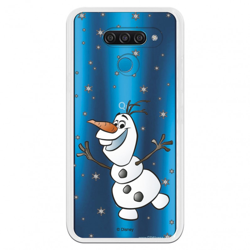 Funda para LG Q60 Oficial de Disney Olaf Transparente - Frozen