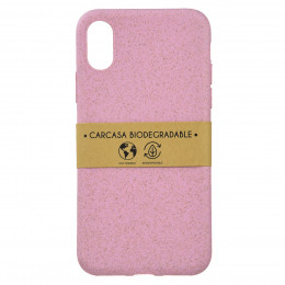 Carcasa Biodegradable Rosa para iPhone X- La Casa de las Carcasas