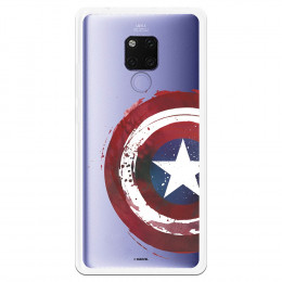 Funda para Huawei Mate 20 X Oficial de Marvel Capitán América Escudo Transparente - Marvel