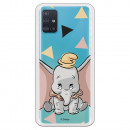 Funda para Samsung Galaxy A51 Oficial de Disney Dumbo Silueta Transparente - Dumbo